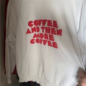Bando White XL Graphic Coffee Sweatshirt